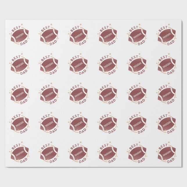 Bästa pappa-fotboll  presentpapper (Platt)