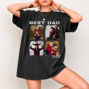 Bästa pappa Foto anpassad bild Fars dag Vintage T Shirt