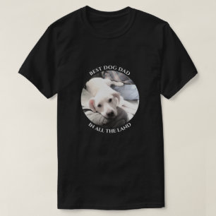 Bästa Pappa-foto av sötvit marionettdockan Hund Bl T Shirt