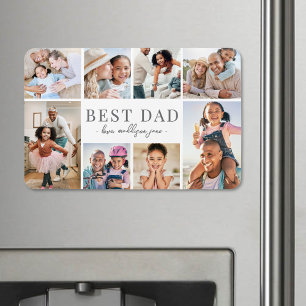 Bästa Pappa Foto Collage Magnet