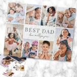 Bästa Pappa Foto Collage Pussel<br><div class="desc">Personlig pussel "Bästa pappa" med fotokollage.</div>
