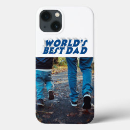 Bästa pappa foto havsblå 3d-text