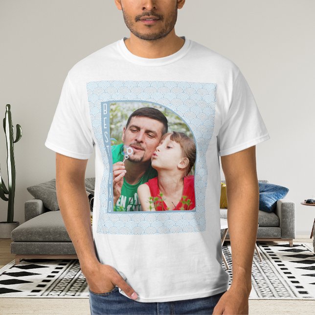 Bästa Pappa-fotohalvbild T Shirt (Skapare uppladdad)