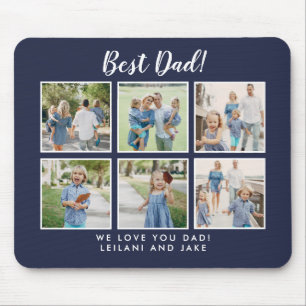 Bästa Pappa! Fotokollage Modern flottblått Musmatta
