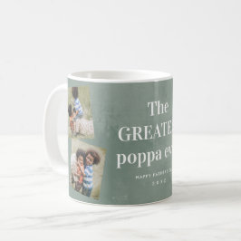Bästa pappa fotokollage Mormors och farfars dag Kaffemugg