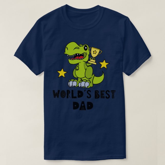 Bästa Pappa-funny Pappa Dinosaur T Rex Worlds bäst Shirt (Design framsida)