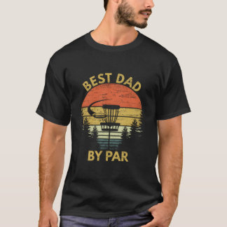 Bästa pappa genom par discgolf fars dag t shirt