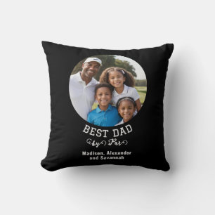 Bästa pappa genom Par Golf-inspirerad Farsdagsfoto Kudde