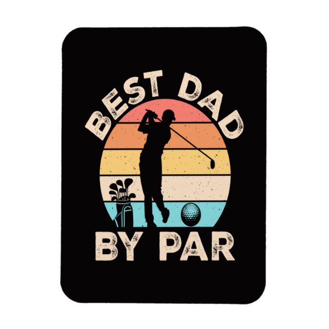 Bästa pappa genom par golf magnet (Vertikal)