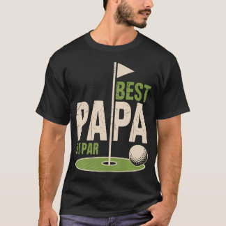 Bästa Pappa Genom Par Golfande Hål I Ett Fader T Shirt