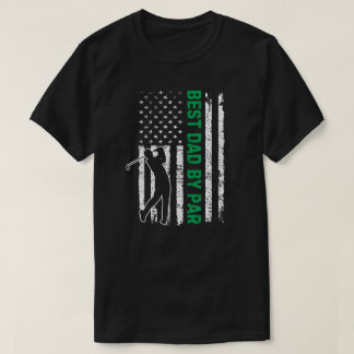 Bästa pappa genom Par Golfpresent med amerikansk f T Shirt