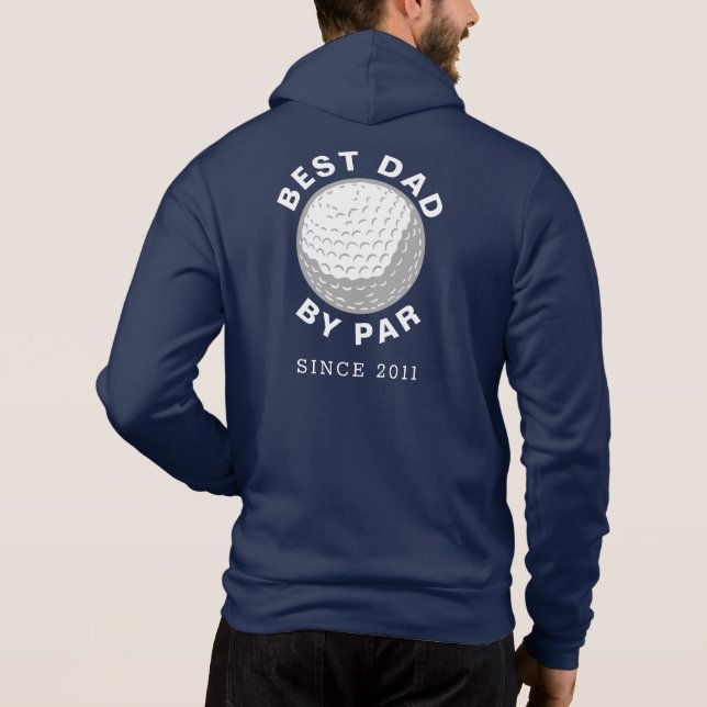 Bästa pappa genom par golfspelet pappa födelsedag  t shirt (Baksida)