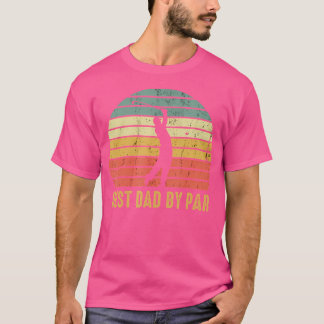 Bästa pappa genom Par Roligt golfpresent för män f T Shirt