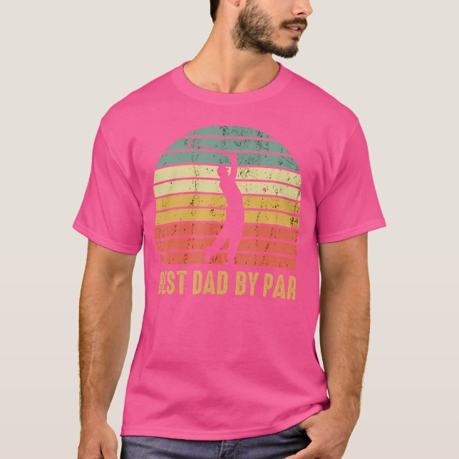 Bästa pappa genom Par Roligt golfpresent för män f T Shirt (Framsida)