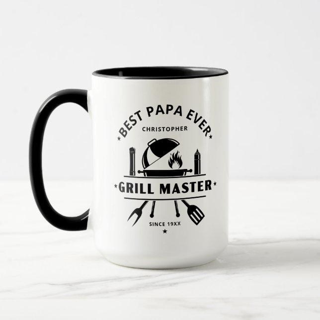 Bästa Pappa Genom Tiderna Grillmästare | Anpassat  Mugg (Vänster)