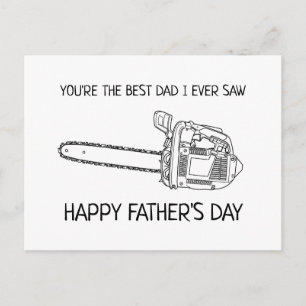 Bästa pappa, glad fadersdag rolig vykort