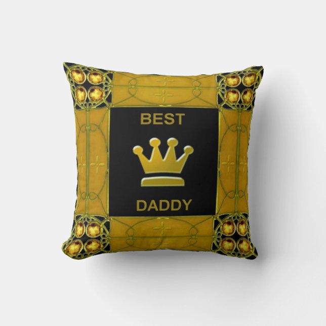 Bästa pappa Golden Krona Kudde (Framsida)