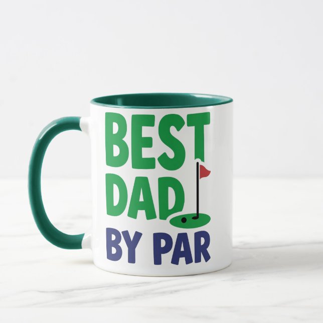 Bästa pappa golfmugg | Roligt golfpresent pappa Mugg (Vänster)