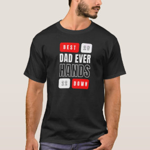 Bästa Pappa Händer Ned Kids Craft Fars dag Handpri T Shirt