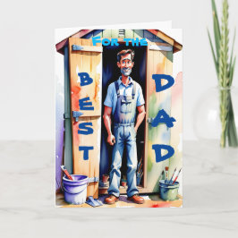 Bästa pappa Handyman verktygsbod Glad födelsedag Kort