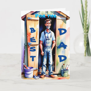 Bästa pappa Handyman verktygsbod Glad födelsedag Kort