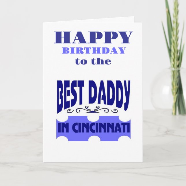 Bästa pappa i Cincinnati-stad  Kort (Framsida)