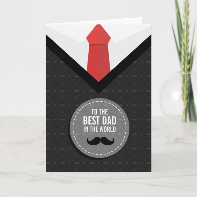 Bästa Pappa i det internationella Fars dag-födelse Kort (Framsida)