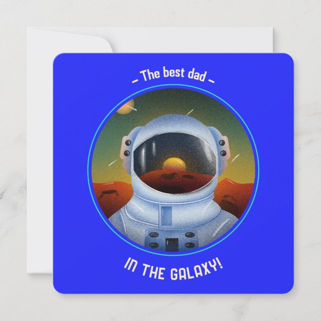 Bästa pappa i galaxen fadersdags kort (Framsida)