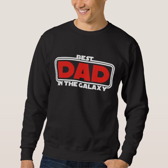 Bästa pappa i galaxen lång ärmad tröja (Framsida)