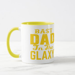 Bästa pappa i galaxen Vintage guld typografisk Mu Mugg