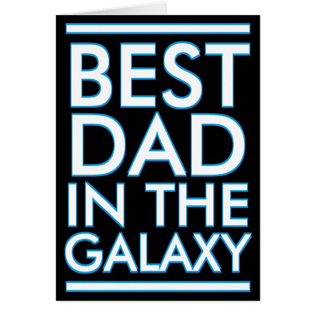 Bästa Pappa i Galaxy Birthday Fars dag-kortet Hälsningskort (Framsidan)