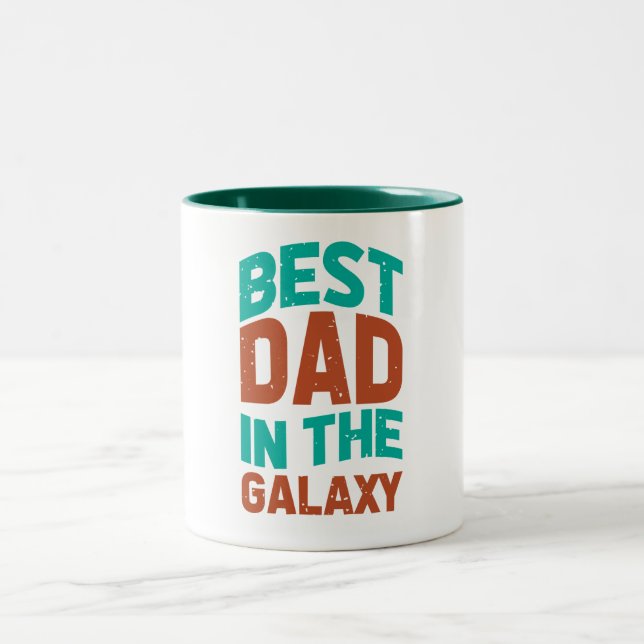 Bästa Pappa i Galaxy Fars dag-födelsedagen Två-Tonad Mugg (Center)