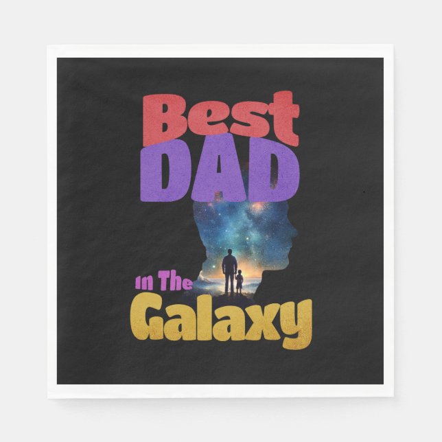 Bästa Pappa i Galaxy Pappersservett (Framsidan)