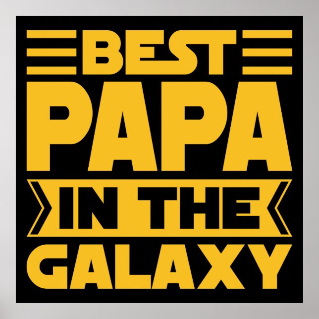 Bästa Pappa i Galaxy Poster (Framsidan)
