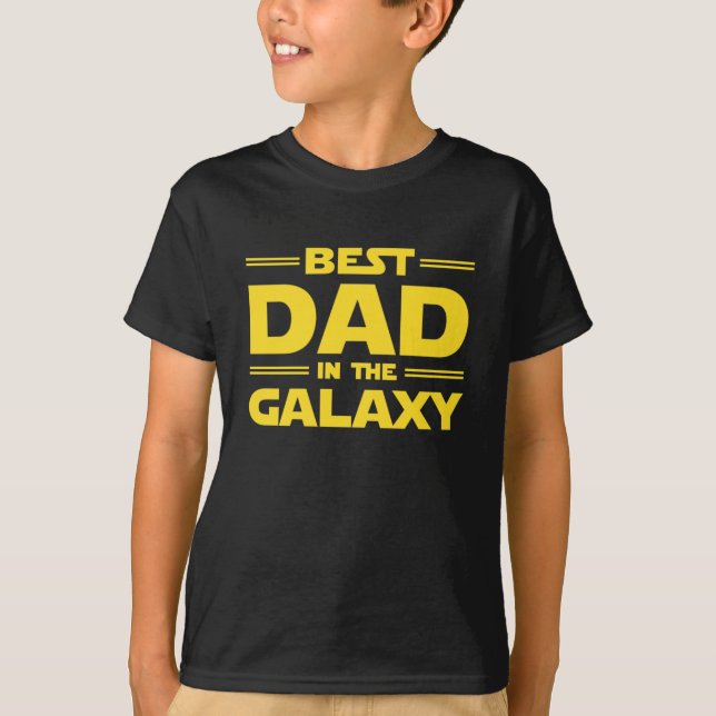 Bästa Pappa i Galaxy T Shirt (Framsida)
