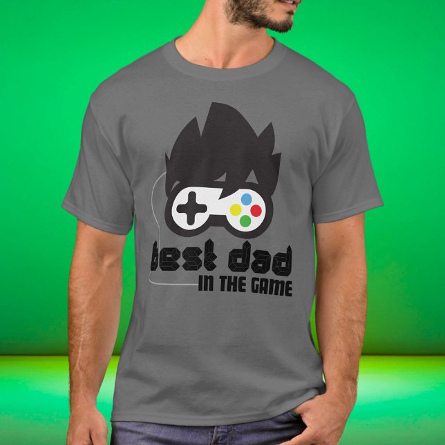 Bästa Pappa i Game Gift for Gamer Pappor T Shirt (Unique Retro Inspired Best Dad in the Game T-Shirt for Gaming Dads and Step Dads)