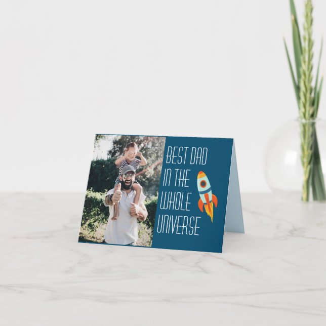 Bästa Pappa i hela det omvända Fars dag Kort (Framsida)