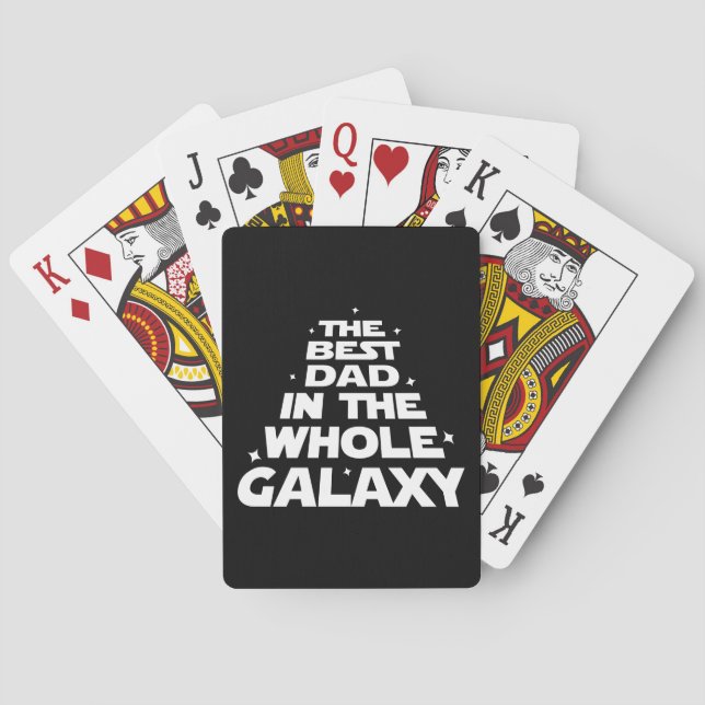 Bästa Pappa i hela Galaxy - Fars dag Casinokort (Baksidan)