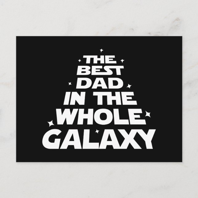Bästa Pappa i hela Galaxy - Fars dag Vykort (Framsida)