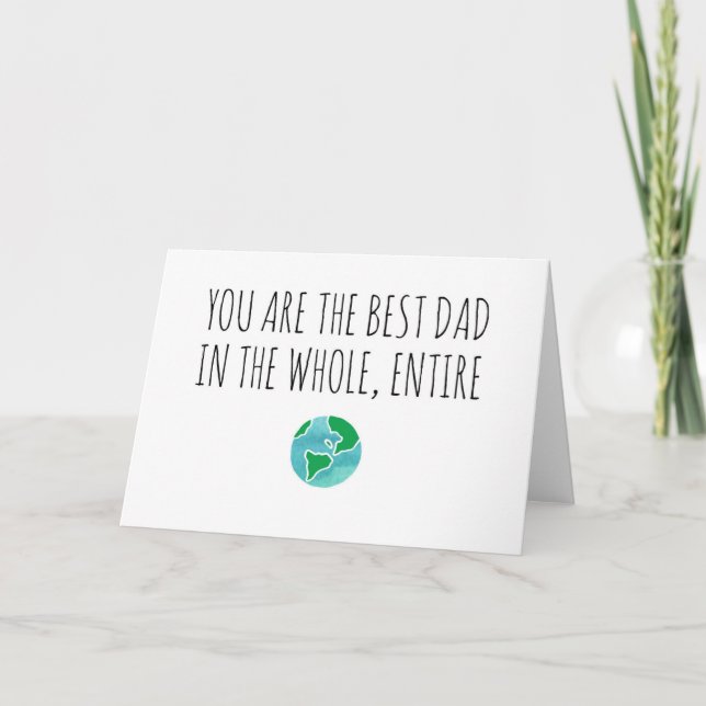Bästa Pappa i hela världen Kort (Framsida)