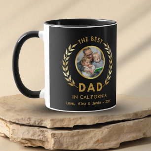 Bästa Pappa i Kaliforniens Anpassningsbar Photo Bl Mugg