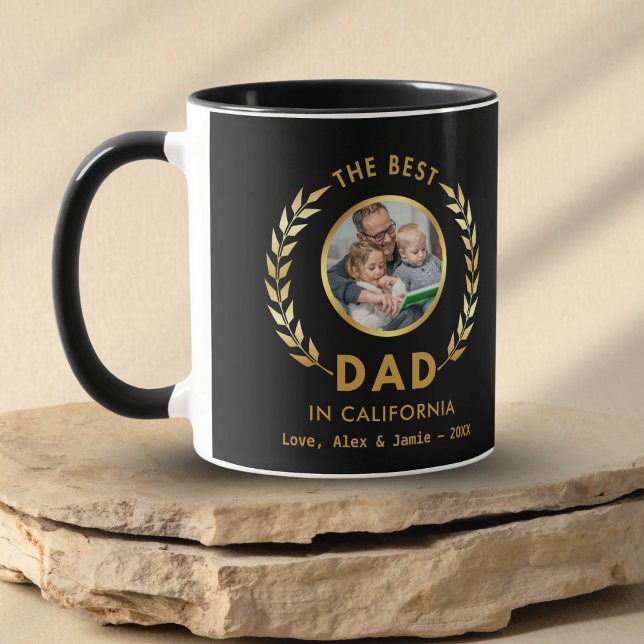 Bästa Pappa i Kaliforniens Anpassningsbar Photo Bl Mugg (Skapare uppladdad)