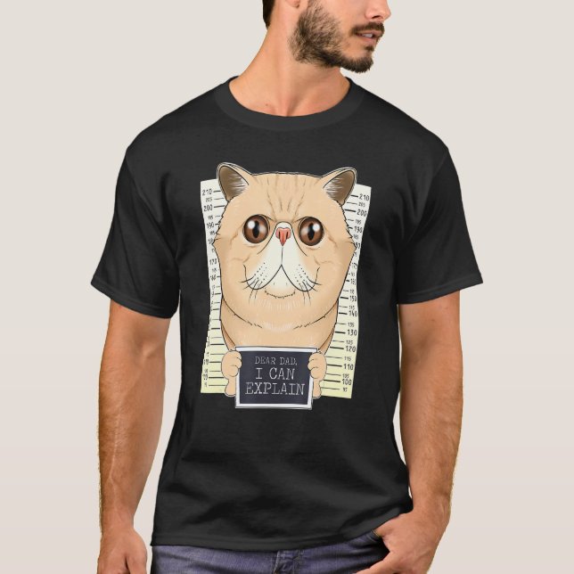 Bästa Pappa I kan förklara Exotic Shorthair Cat T Shirt (Framsida)