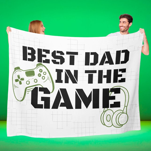 Bästa Pappa i spelets stora gåva för spelaren Fleecefilt (Best in the Game Large Fleece Blanket. Birthday or Father's Day Gift for Dad!)