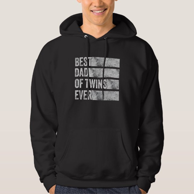 Bästa Pappa i Twillingars Gravid annonsfunktion fi Hoodie (Framsida)