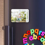 Bästa pappa i Universe Anpassningsbar Photo Magnet<br><div class="desc">Anpassa den här enkla och moderna fotomagneten till pappa (pappa, pappa etc.). Mallen ställs in med redot att du kan lägga till ett eget foto och redigera exempelformuleringen om du vill. Exempeltexten lyder för närvarande "Bästa pappa i universum". Utformningen har en färg-palett i trendig av handflatan grönt och djuphavsblått. Den...</div>
