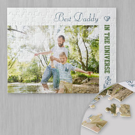 Bästa pappa i Universe - Anpassningsbar Photo Pussel