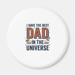 Bästa pappa i universum rymdvektordesign_1 magnet