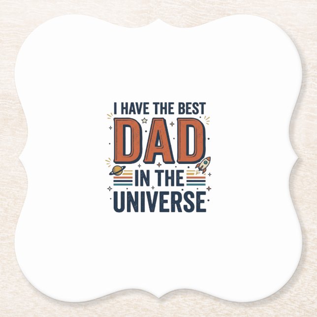 Bästa pappa i universum rymdvektordesign_1 underlägg papper (Framsida)
