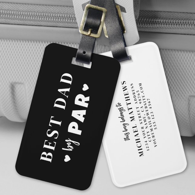 Bästa Pappa i Världen Bagagebricka (Best Dad By Par Luggage Tag)